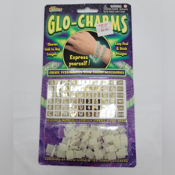 Glow-Charms Kit 64 Links + 120 Stickers Out Of Bounds Robmar Glow In The Dark - Picture 4 of 4